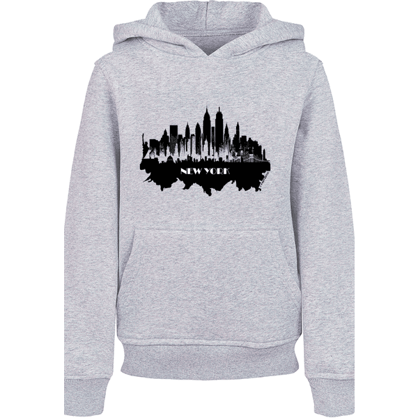 York heather Hoodie Collection - skyline New Cities F4NT4STIC grey