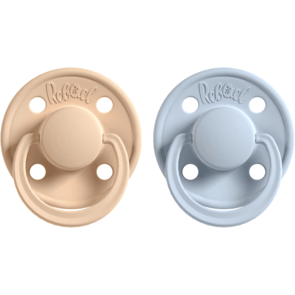 Rebael Sucettes 6 mois+ Mono Almond/Tiny Sky lot de 2