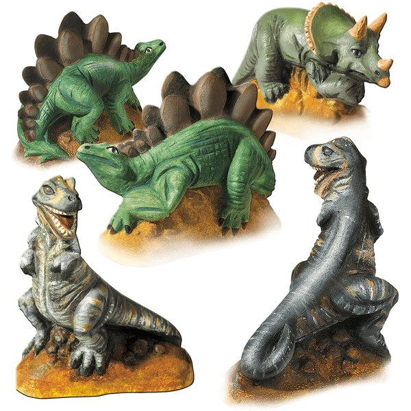 Œufs de dinosaure - Plastique et plâtre - Multicolore