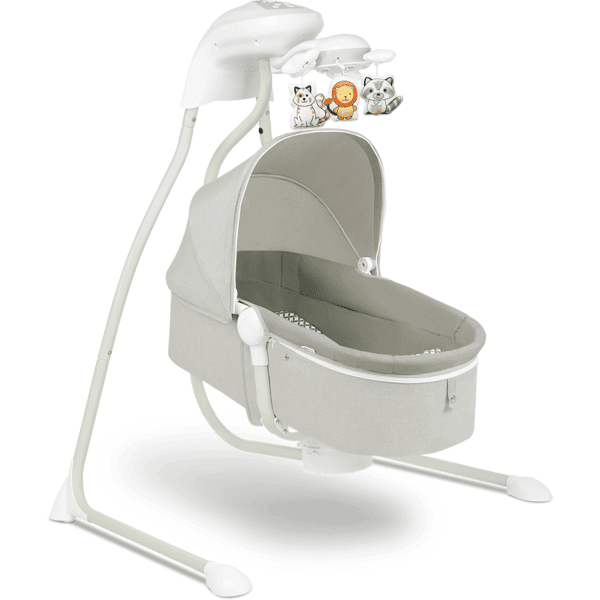 Balançoire bébé réglable accessoires inclus coton gris