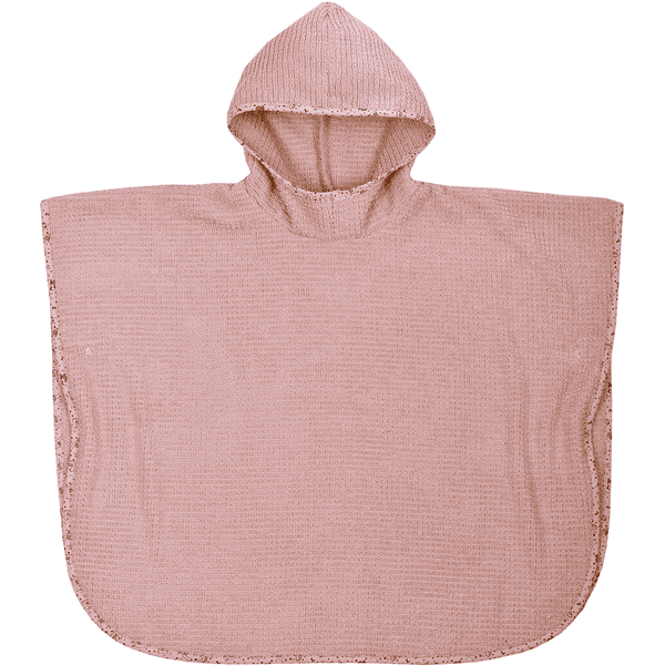 WÖRNER SÜDFROTTIER Poncho de baño en casa rosa viejo 60 x 75 cm 