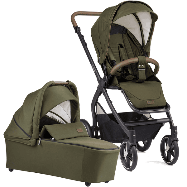 GESSLEIN Kinderwagen FX4 Soft+ Style Babywannen Set grün