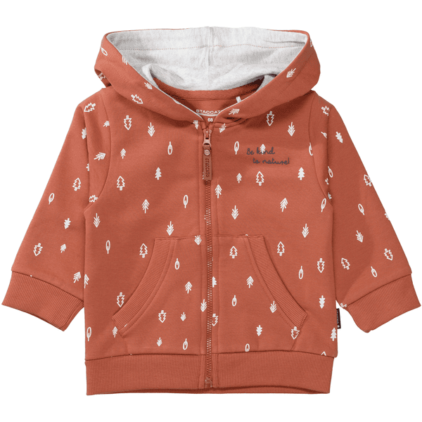 STACCATO Sweatjacke rust gemustert