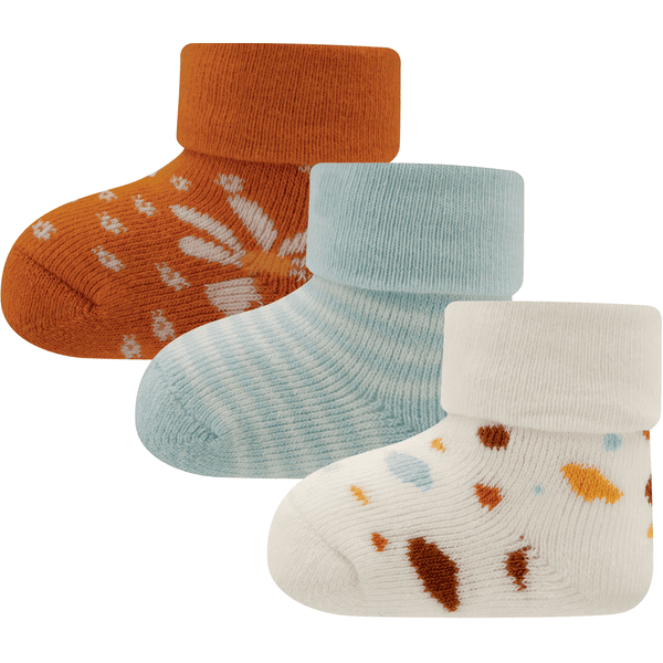 Ewers First Baby Socks 3 pack Blommor/Ringlar/Prickor