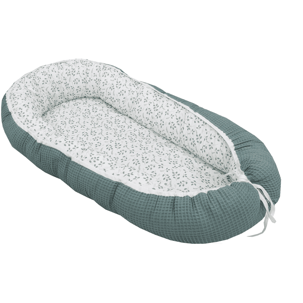 ULLENBOOM Baby Nest & Cocoon Waffle Motif Floral Green