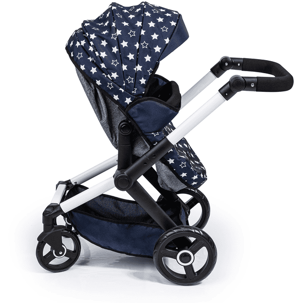 Sterne Blau Xeo mit bayer Design Kombi-Puppenwagen