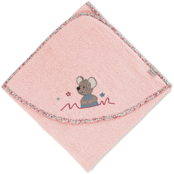 Sterntaler Badhanddoek met kap Mabel zachtroze 80 x 80 cm