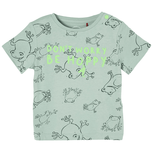 s. Oliven r T-skjorte med frosketrykk