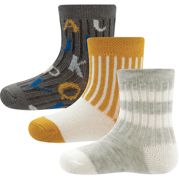 Ewers Socken 3er Pack Buchstaben/Rippe