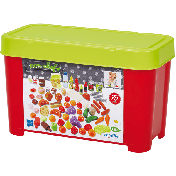 ecoiffier Box mit Spiellebensmitteln