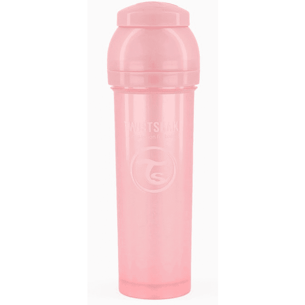 Twist shake  Sutteflaske med anti-kolik fra 0 måneder 330 ml, Pearl Pink