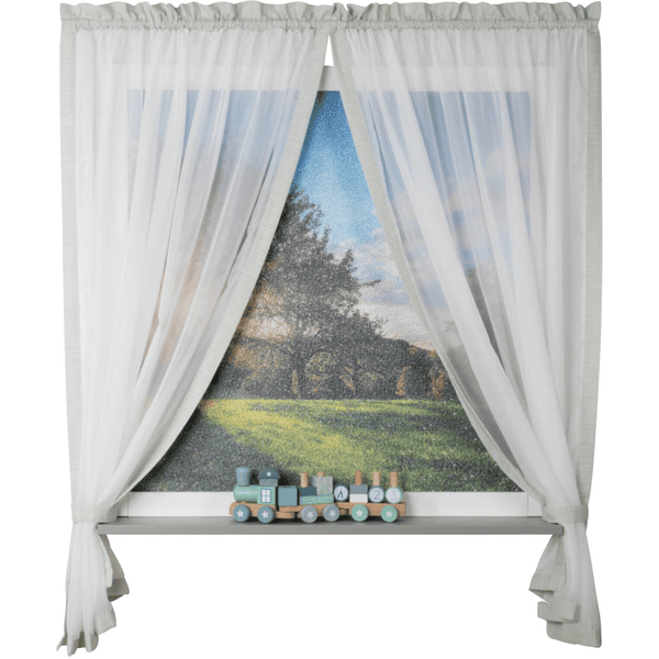 Be Be 's Collection Lazo para cortina 2 piezas Star Mint 100x170 cm