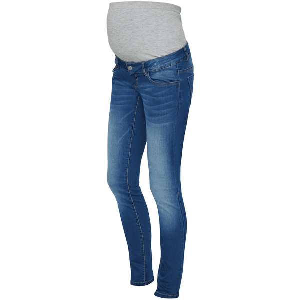 mama licious Spodnie dla kobie w ciąży MLFIFTY Medium Blue Denim