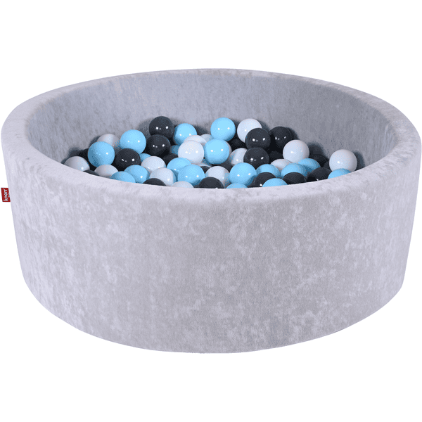 knorr® toys Piscina di palline soft Grey, incl 300 palline crema /grigio/ azzurro