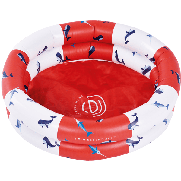 Swim Essentials Aufblasbarer Pool Red-White Whale 60 cm
