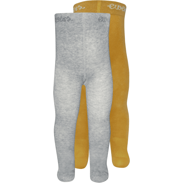 Ewers Babystrumpfhose 2er Pack Uni latte/grau