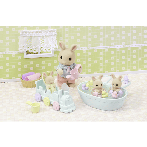 Sylvanian Families Creme Konijn Badspeelset voor minipop