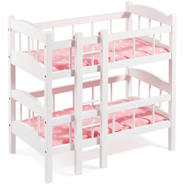 Lits superposes pour poupon 54x29x43cm Love Coeur rose et blanc - Lit  Jumeaux en bois avec Literie - Accessoire poupee - Fille - Cdiscount Maison