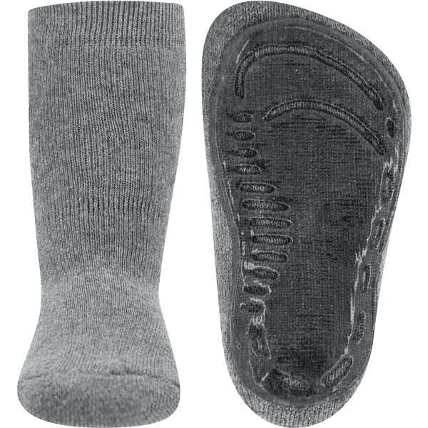 Ewers Stoppersocken SoftStep Uni grau melange