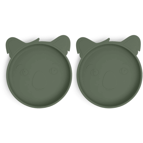 Nuuroo Piatto in silicone Akila Koala Dusty Green Set di 