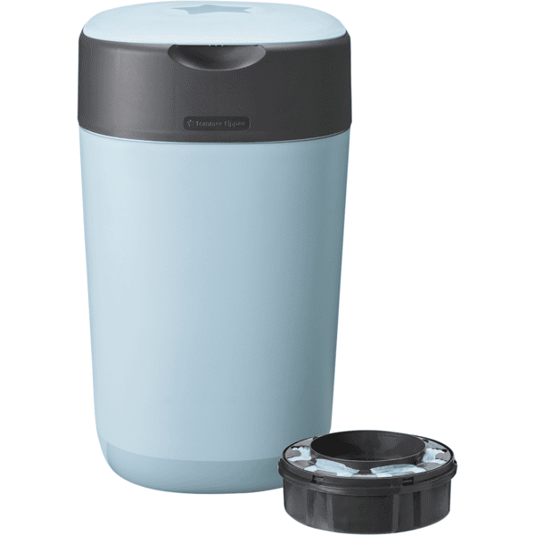Tommee Tippee Poubelle à couches Twist & Click Advanced bleu, recharge Greenfilm