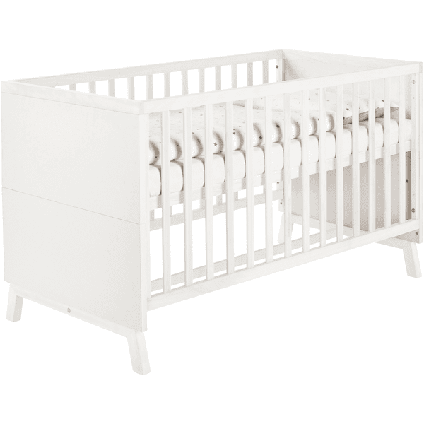 Elegantes weißes Babybett aus Buche