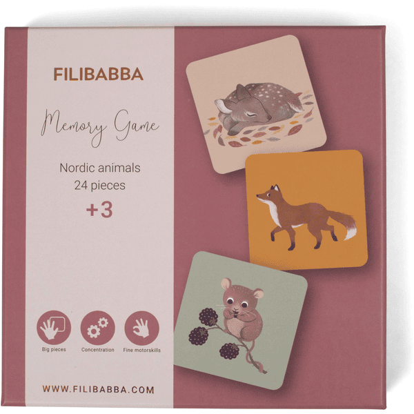 Filibabba Memory Game - Nordisk dyreliv