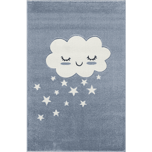 LIVONE Kinderteppich Kids love Rugs WOLKE blau/weiss