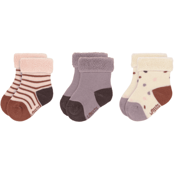 LÄSSIG Babysocken 3er Pack Tiny Farmer lila