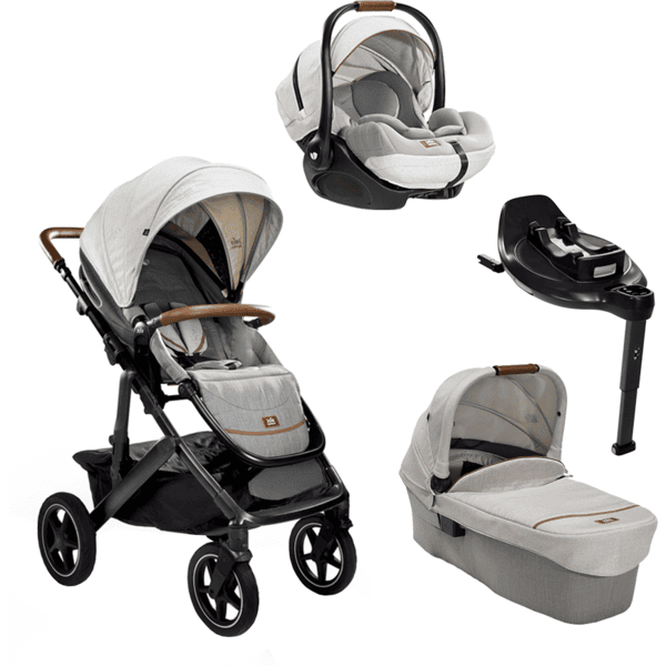 Joie Signature Kombi-Kinderwagen Vinca 2in1 Oyster mit Babyschale i-level Recline und Base i-Base Encore