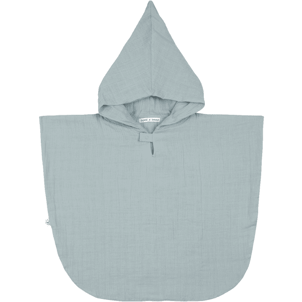 LÄSSIG Poncho da bagno per bambini in mussola blu chiaro