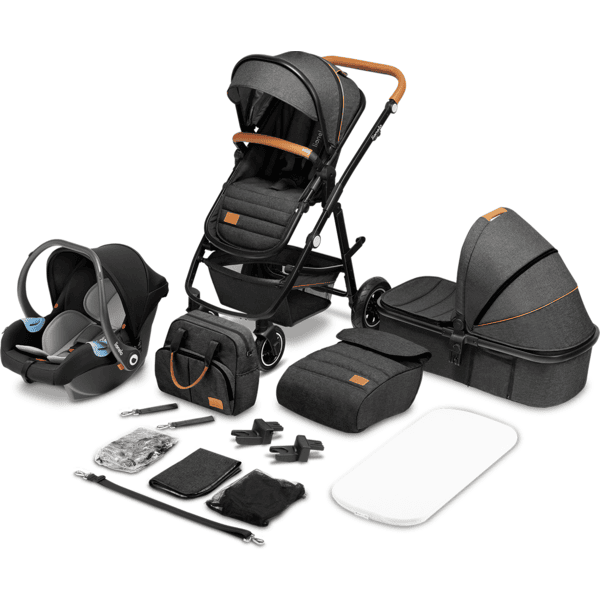 lionelo Kinderwagen Amber 3 in 1 Grey Graphite