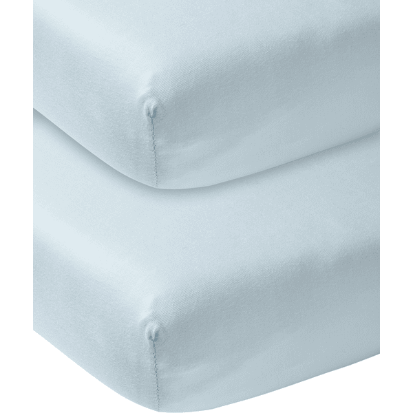 Meyco Jersey Spannbettlaken 2er Pack 60 x 120 cm hellblau