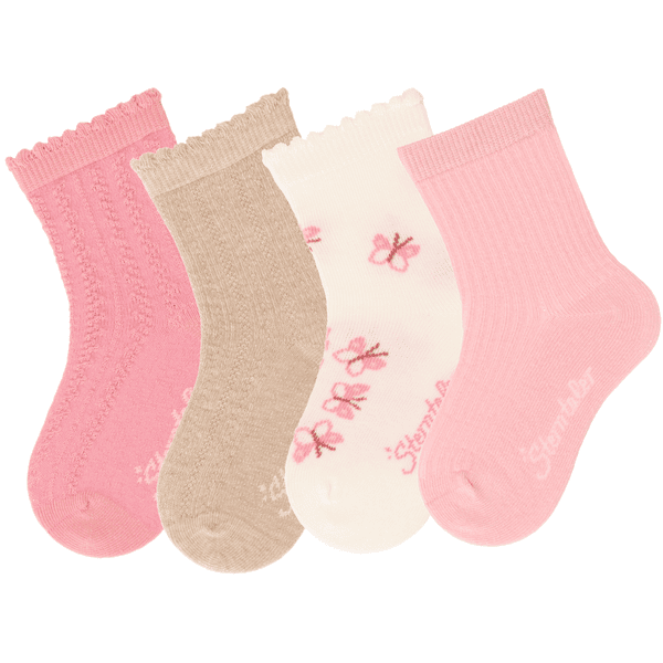 Sterntaler Calcetines pack de 4 estructura rosa mate 