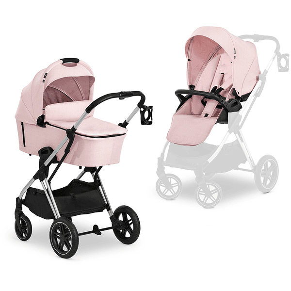 hauck Carrito de bebé Vision X Set Silver Melange Rose