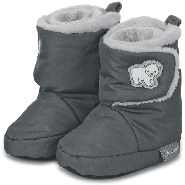 Sterntaler Baby-Schuh Weblabel eisengrau