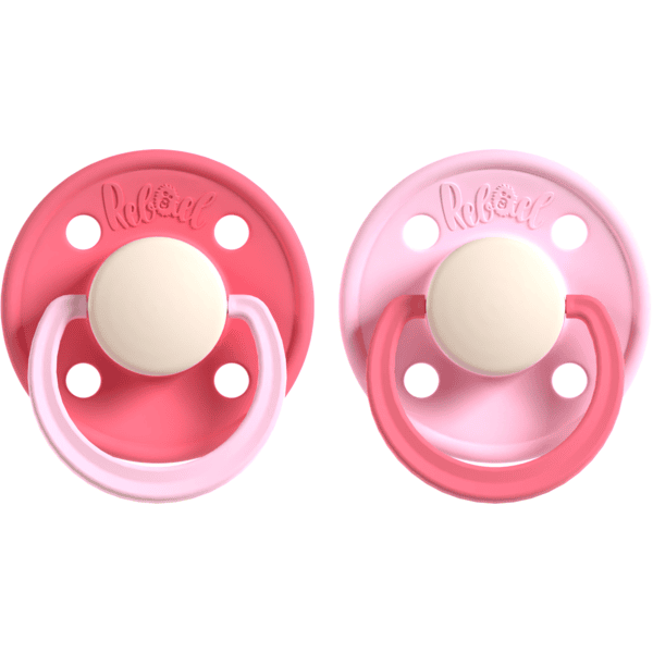 Rebael Sucettes 0-6 mois Hot Pearly Flamingo/Rising Pearly Lobster lot de 2