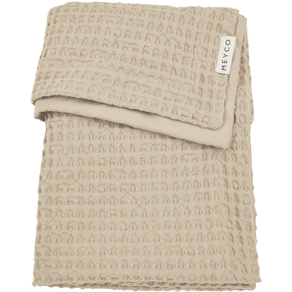 MEYCO Cotton sand Babytæppe Waffle 75 x 100 cm