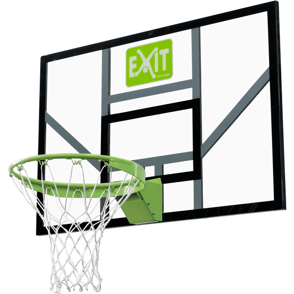 EXIT Galaxy Basket ballenplank met dunkring en net - groen/zwart