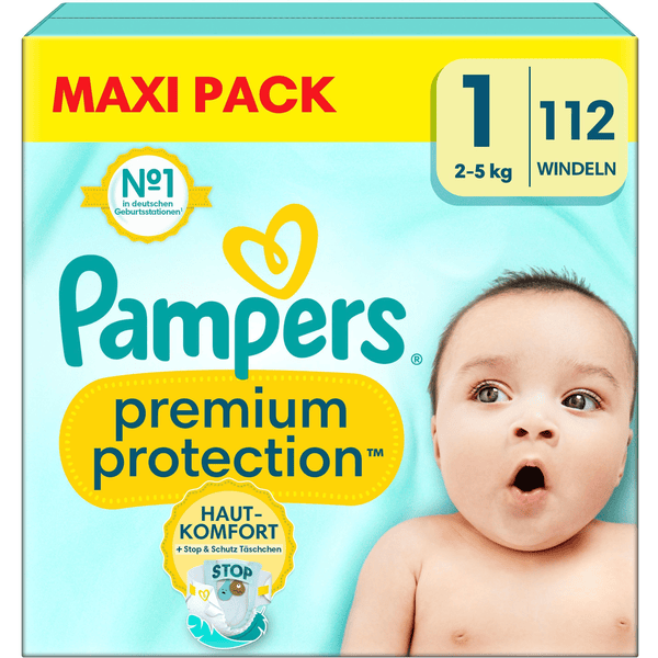 Pampers Couches Premium Protection taille 1 Newborn 2-5 kg maxi pack 1x112 pièces