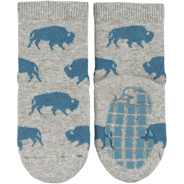 Sterntaler Chaussettes ABS pack double bison/ours polaire gris clair