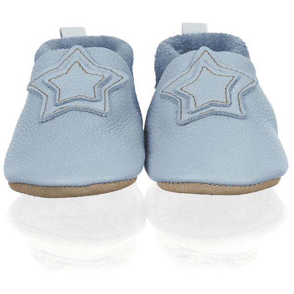 Sterntaler Dětská prolézací kožená obuv světle modrá