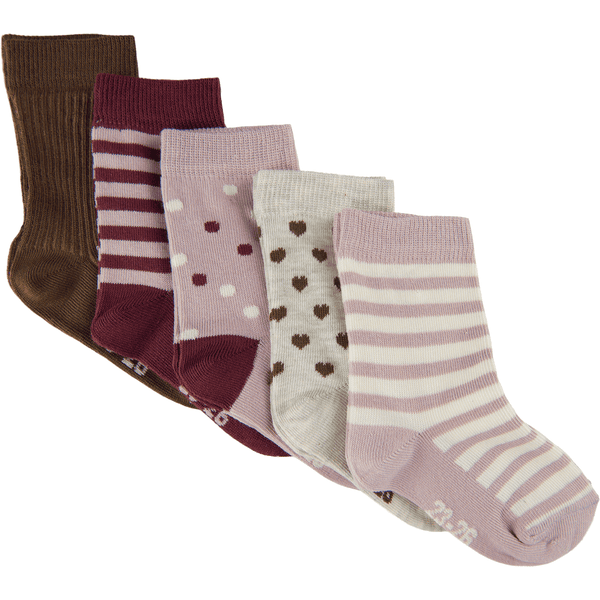 Minymo Socken 5er Pack Rose Smoke