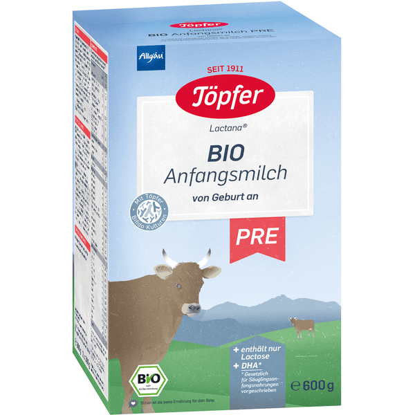 Töpfer Anfangsmilch Pre Bio 600g ab der Geburt