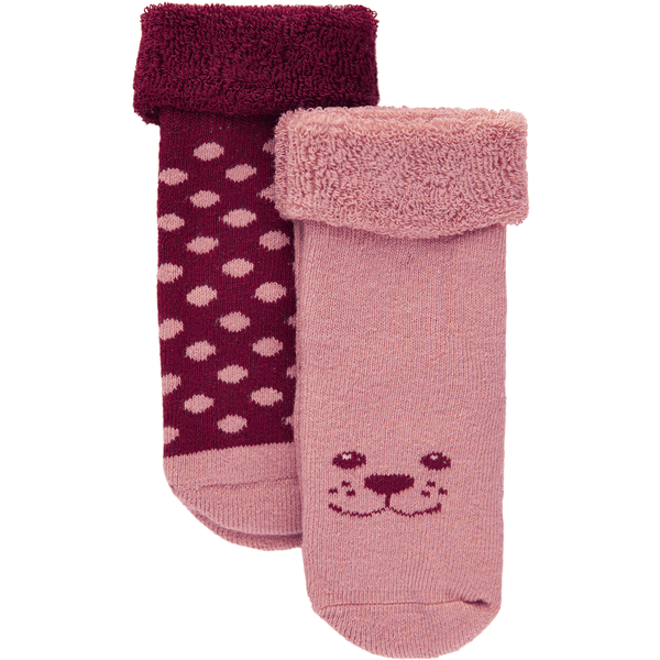 Minymo Erstlingsocken 2er Pack Old Rose