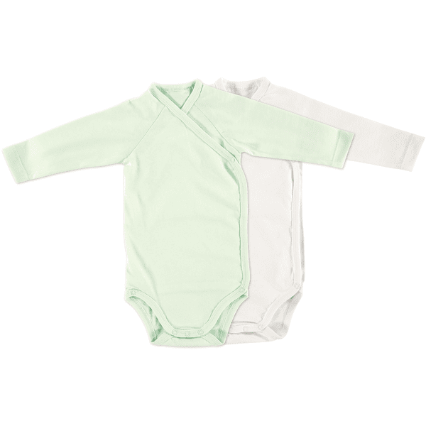 Alvi ® body a manica lunga 2-pack menta + bianco