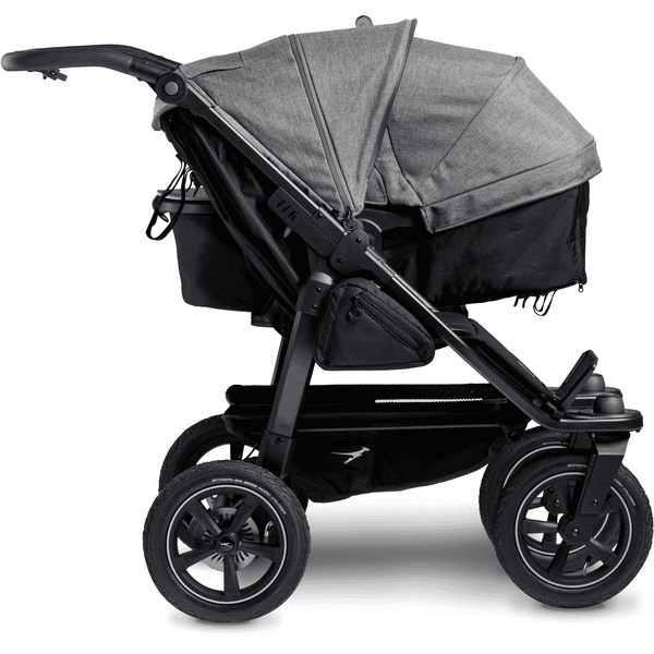 tfk Poussette double c te c te Duo 2 kit roues gonflables gris