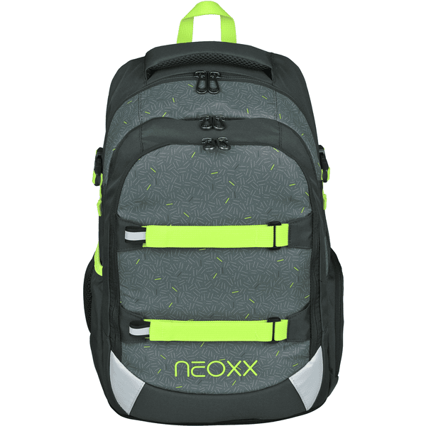 Active Mochila escolar neoxx Pro fabricada con botellas de PET recicladas, gris