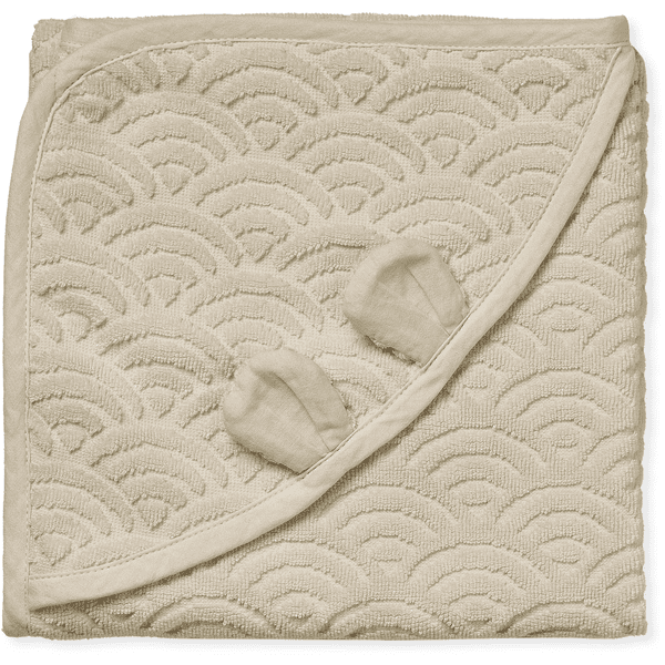 Cam Cam® COPENHAGEN Kapuzenbadetuch mit Öhrchen Baby beige