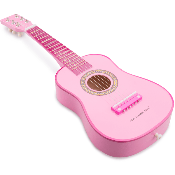 Guitare enfant personnalisée en bois - Rose